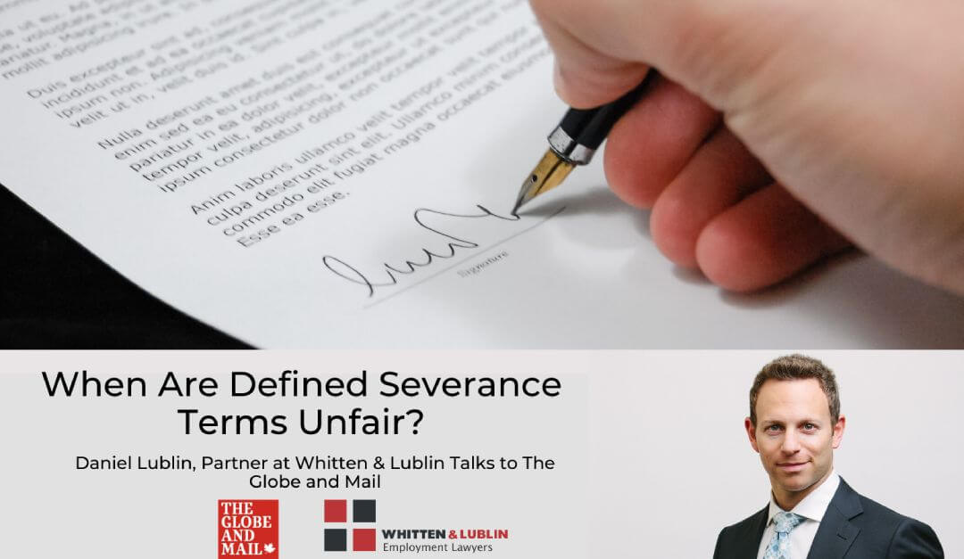 When Are Defined Severance Terms Unfair