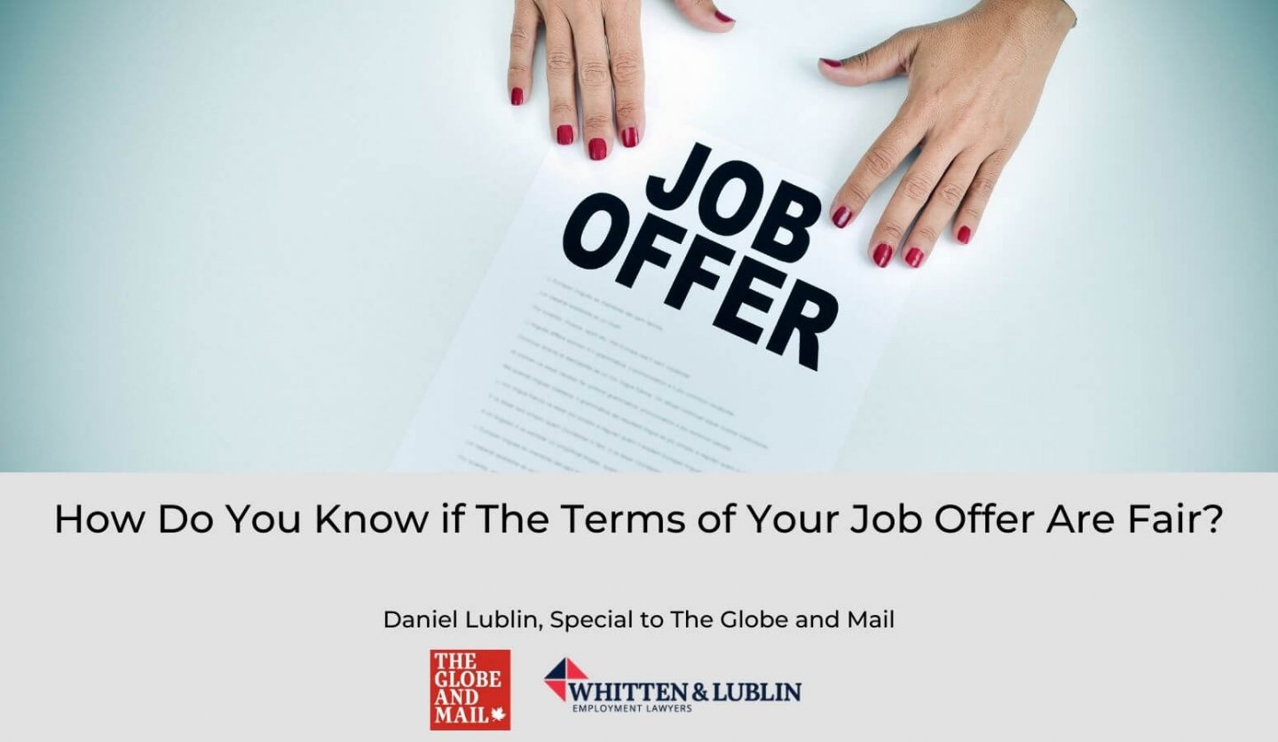 How Do You Know if The Terms of Your Job Offer Are Fair