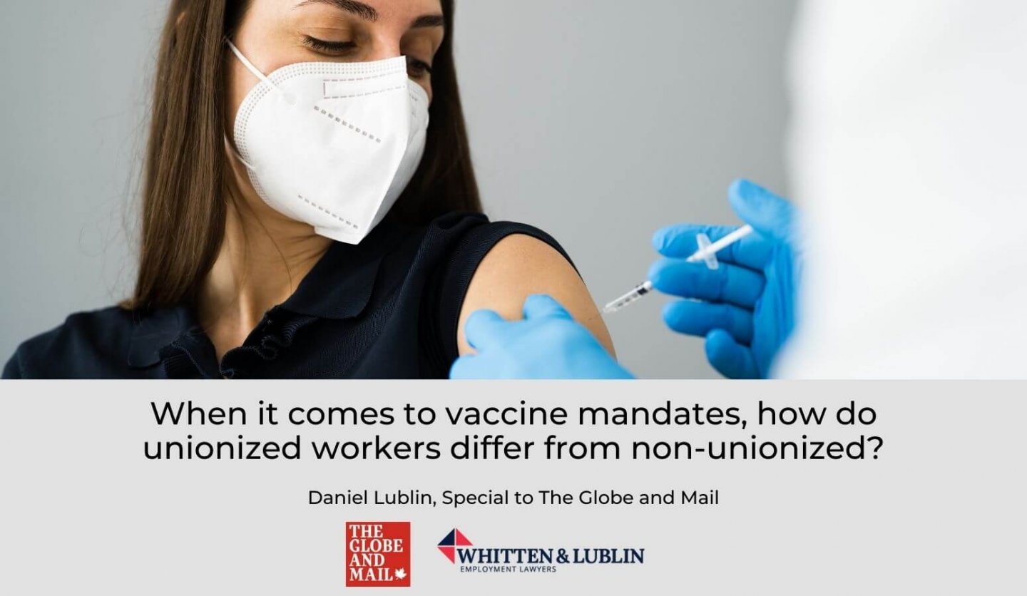 Vaccine mandates for unionized workers - Globe and Mail