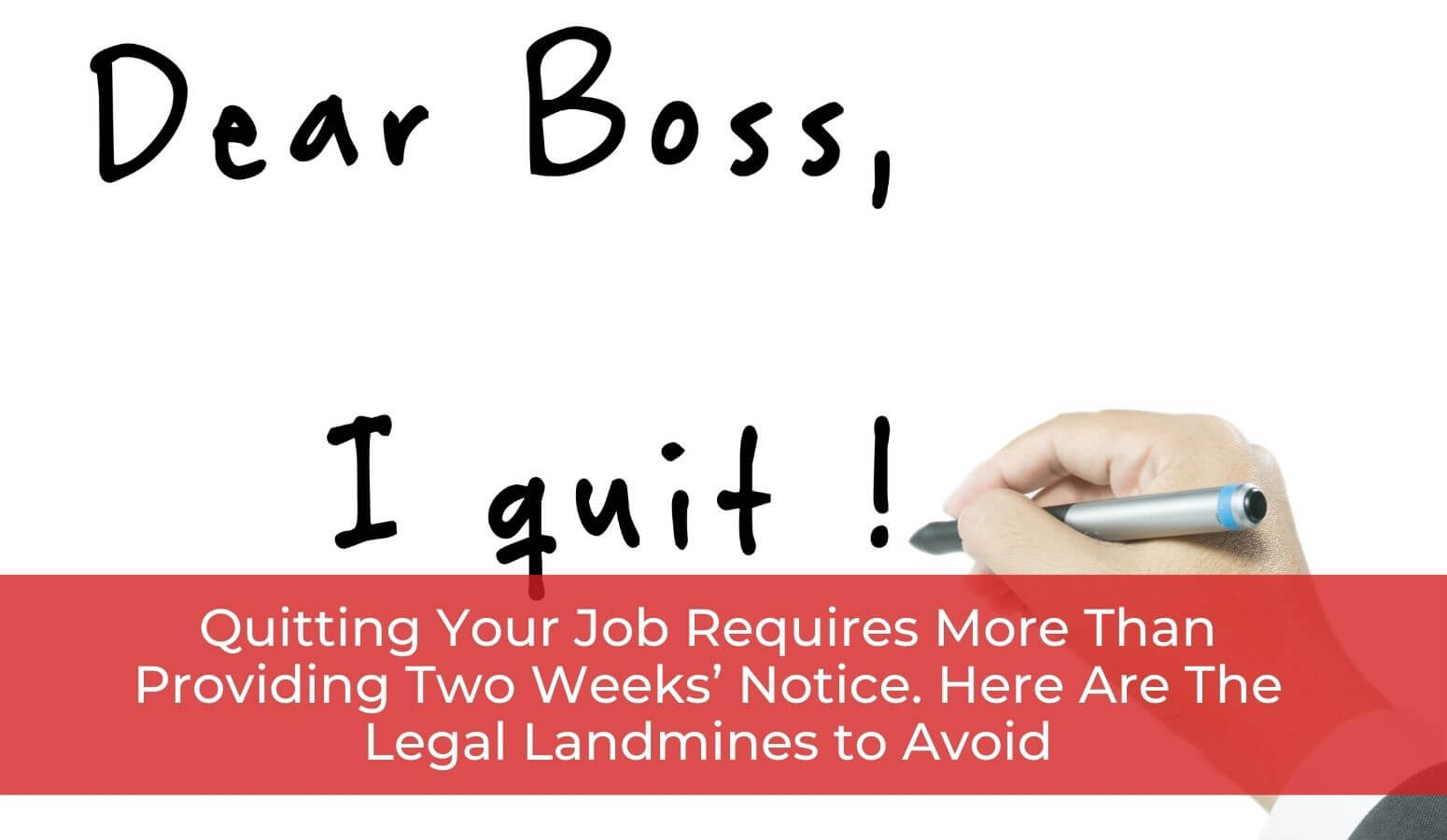 Quitting Your Job Requires More Than Providing Two Weeks Notice - April 20 - Whitten & Lublin Employment Lawyers - Toronto Employment Lawyers - Severance Package - Wrongful Dismissal