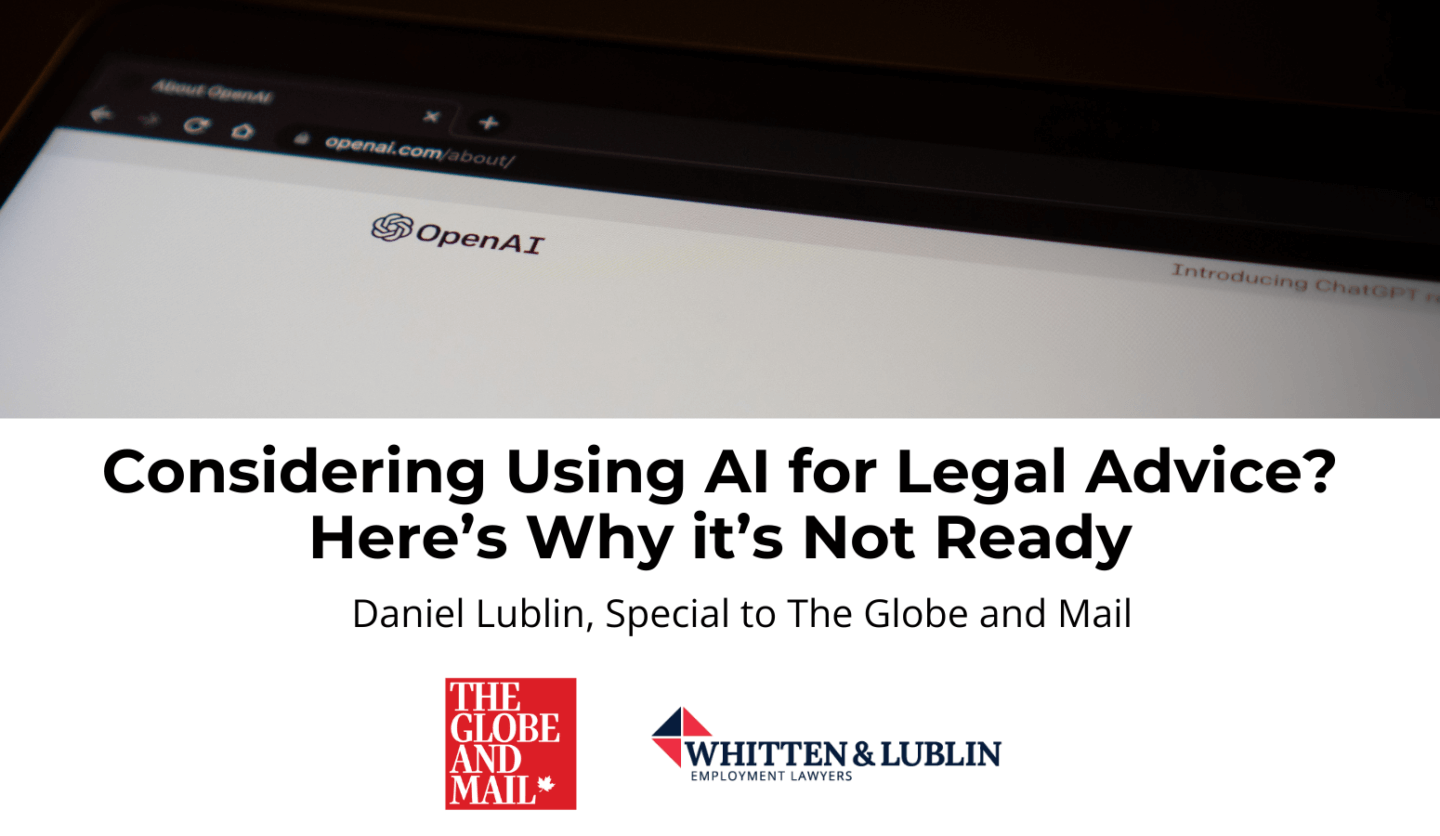 Considering Using AI for Legal Advice? Here’s Why it’s Not Ready