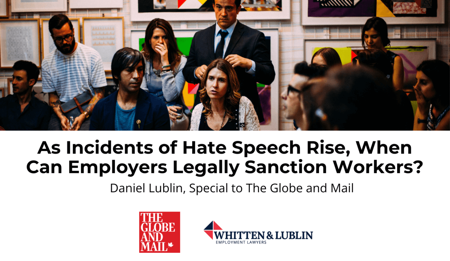 As Incidents of Hate Speech Rise, When Can Employers Legally Sanction Workers?