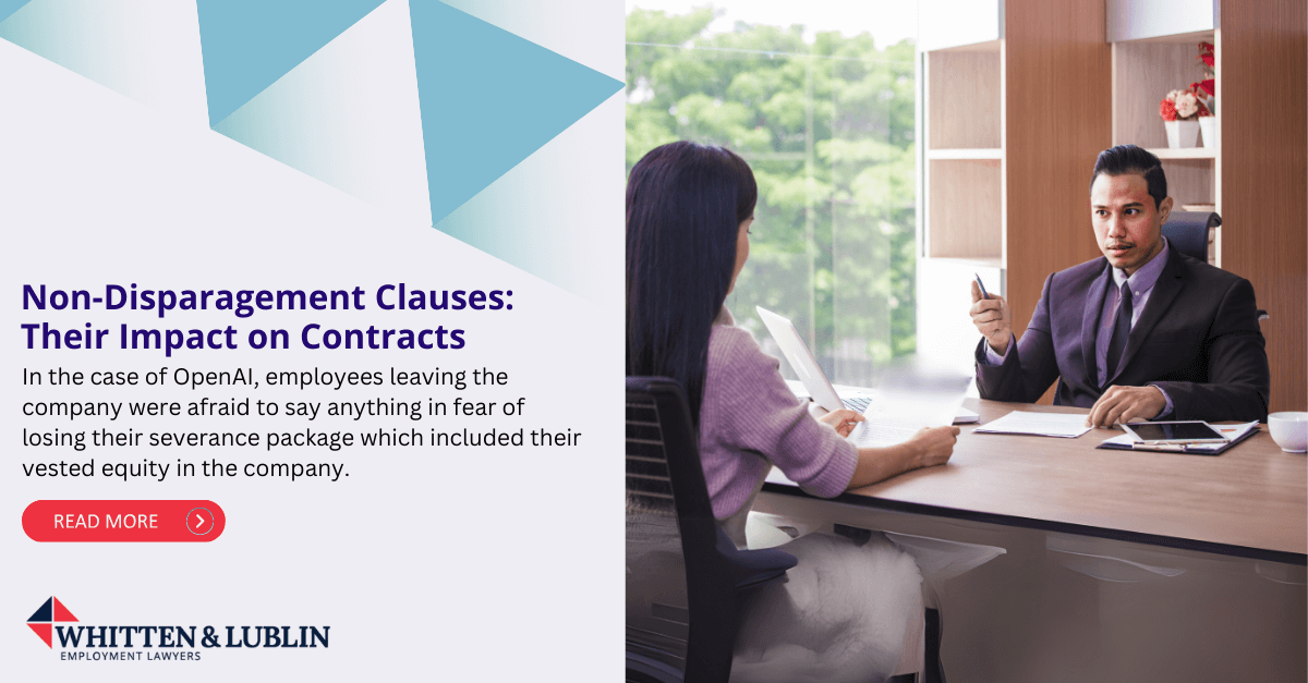 Non Disparagement Clauses Their Impact On Contracts Whitten Lublin   Non Disparagement Clauses Their Impact On Contracts 